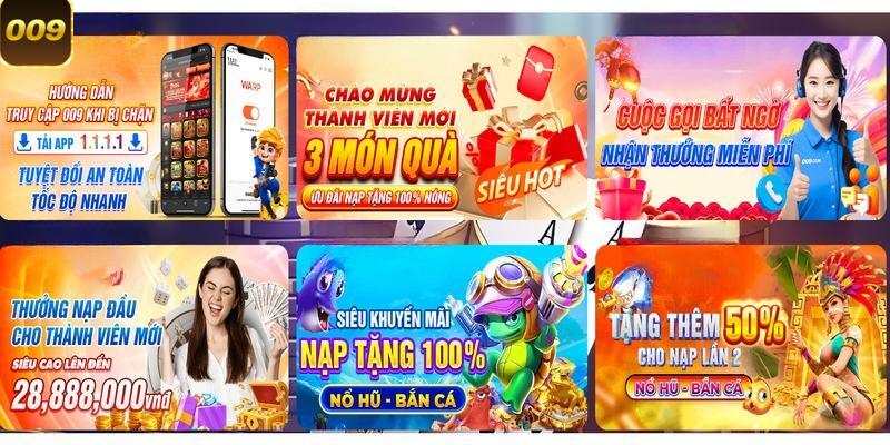 Nhà cái 009 casino mang đến nhiều chương trình khuyến mãi hấp dẫn